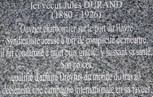 Plaque Jules Durand
