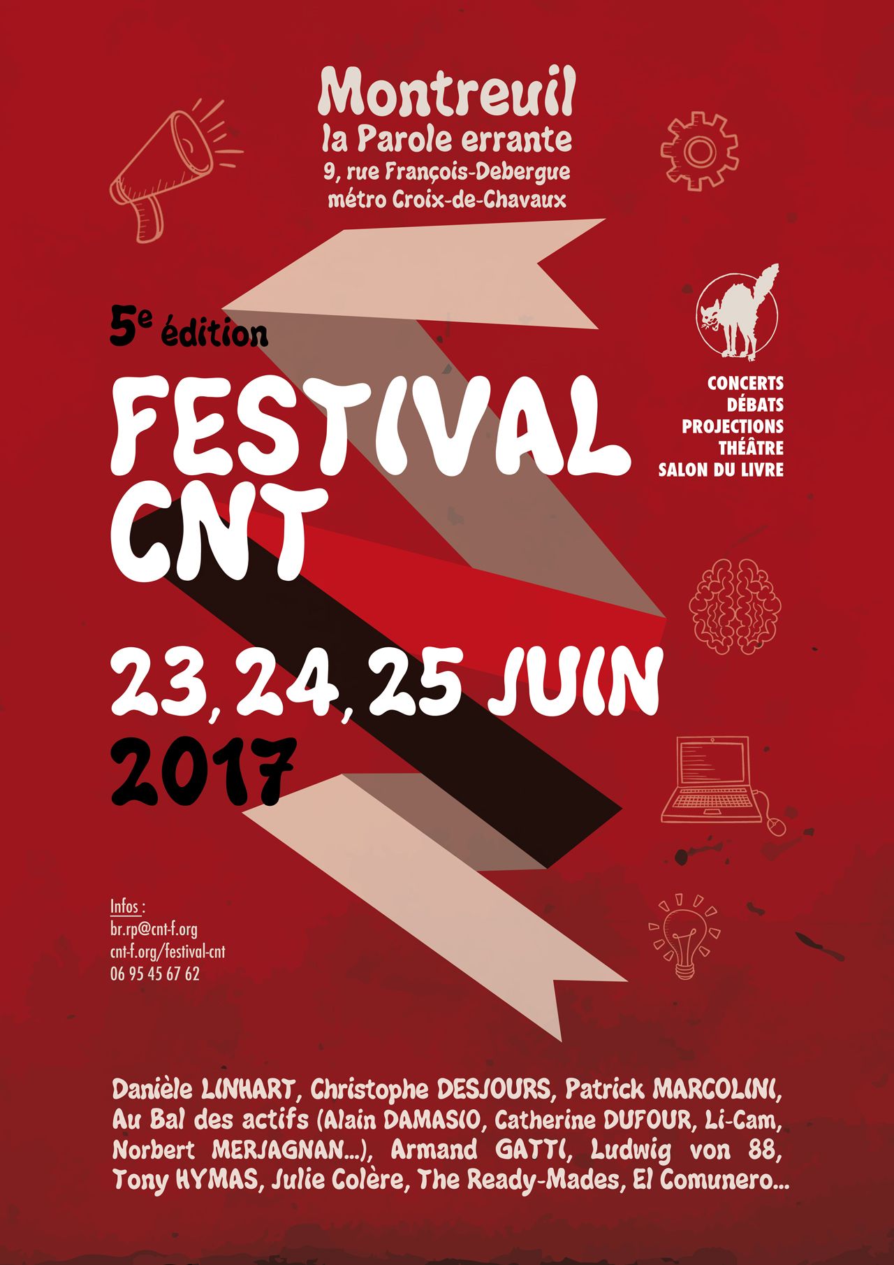 [CNT]  Festival CNT 2017 _ travail en révolution(s) les 23, 24 et 25 juin à la Parole errante